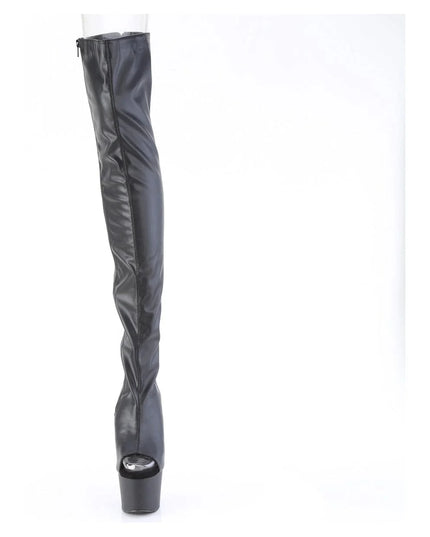 ADORE-3017 BLACK FAUX LEATHER THIGH BOOT