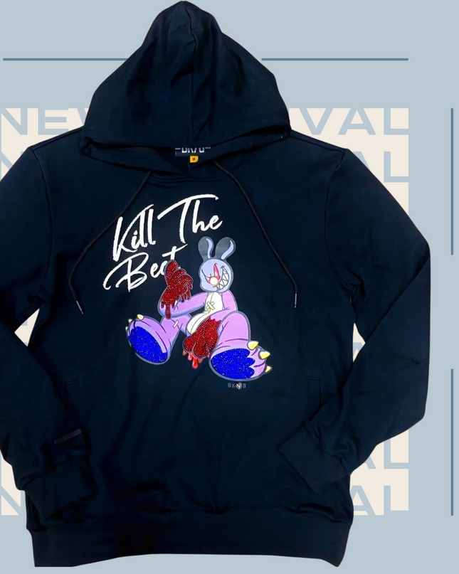 BKYS- Vintage Rhinestone Hoodie