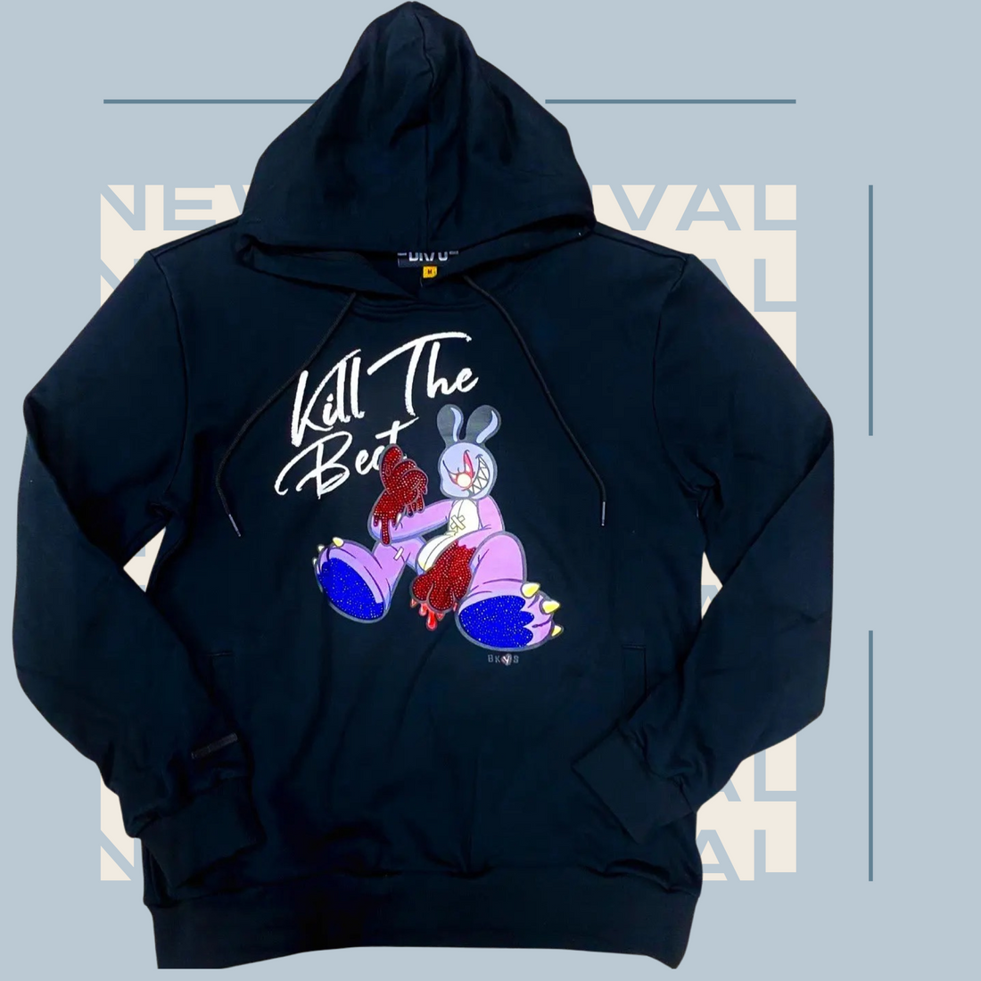 BKYS- Vintage Rhinestone Hoodie