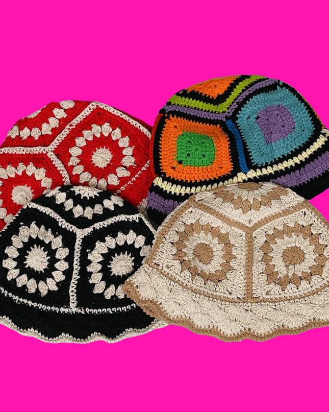 Lil Bow Peep- Crochet Bucket Hat