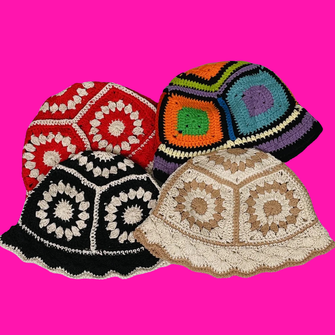 Lil Bow Peep- Crochet Bucket Hat