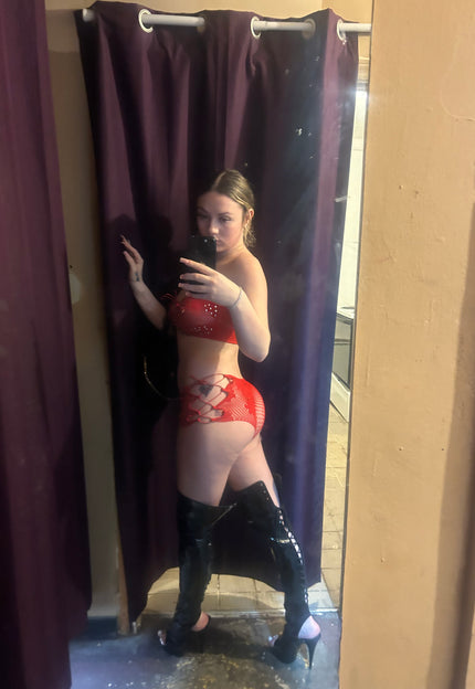 <strong>EDGY SHORT SETS</strong> - <em>Angel </em>Treasure Club’s Brand Ambassador, rocking our high waist fit. Quick $ Maker